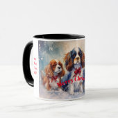 King Charles Cavalier Christmas Log Mug (Devant gauche)