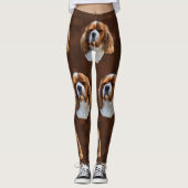 King Charles Cavalier Spaniel Pattern Leggings (Voorkant)