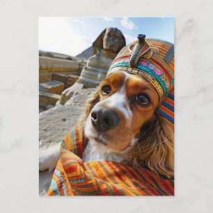 King Charles Cocker Spaniel in Egypte Feestdagenkaart