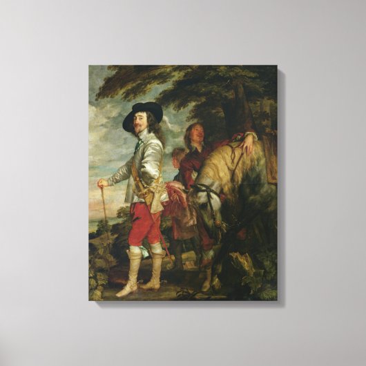 King Charles I of England Hunting, c.1635 Canvas Afdruk (Voorkant)