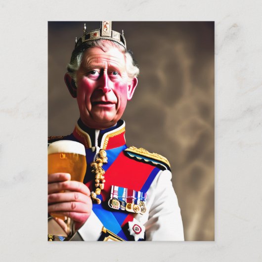 King Charles III Briefkaart (Voorkant)