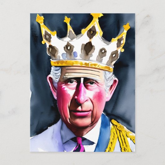 King Charles III Briefkaart (Voorkant)
