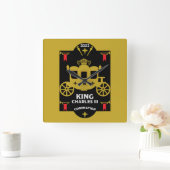 King Charles III British Coronation 2023 Vierkante Klok (Huis)