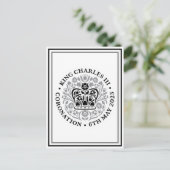 King Charles III British Coronation Emblem Briefkaart (Staand voorkant)