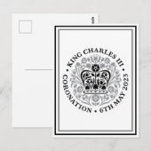 King Charles III British Coronation Emblem Briefkaart (Voorkant / Achterkant)