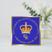 King Charles III Coronation Celebration Invitation Kaart (Staand voorkant)