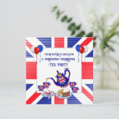 King Charles III Coronation Celebration Tea Party Kaart (Staand voorkant)
