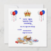 King Charles III Coronation Celebration Tea Party Kaart (Achterkant)