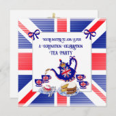 King Charles III Coronation Celebration Tea Party Kaart (Voorkant / Achterkant)