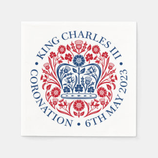 King Charles III Coronation Emblem Paper Napkins Servet