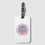 King Charles III Coronation Emblem, Royal Souvenir Bagagelabel (Voorkant (verticaal))