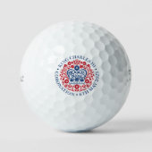 King Charles III Coronation Emblem, Royal Souvenir Golfballen (Voorkant)