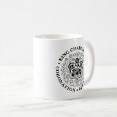 King Charles III Coronation Emblem Tea/Coffee Mok (Voorkant rechts)