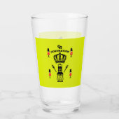 King Charles III Coronation Herdenking Souvenir Glas (Achterkant)