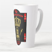 King Charles III Coronation Herdenking Souvenir Latte Mok (Rechterhoek)