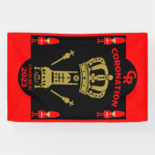 King Charles III Coronation Herdenking Souvenir Spandoek (Horizontaal)