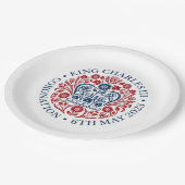 King Charles III Coronation logo Papieren Bordje (Gekanteld)