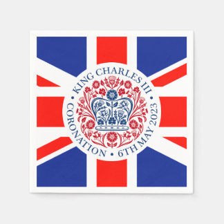 King Charles III Coronation Paper Napkins Servet