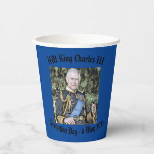 King Charles III Coronation Papieren Bekers