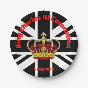 King Charles III Coronation Papieren Bordje