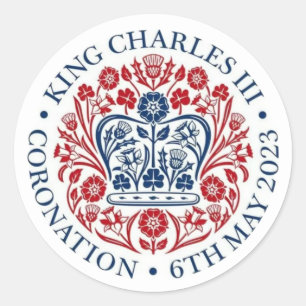 King Charles III Coronation Ronde Sticker