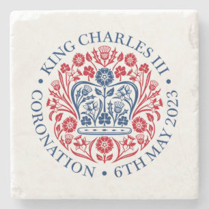 King Charles III Coronation Stenen Onderzetter