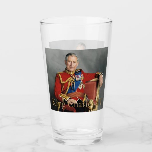 King Charles III Glas (Voorkant)