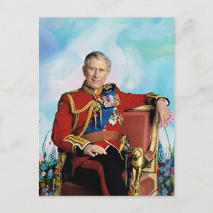 King Charles III in Spring Garden Briefkaart