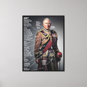 King Charles III Kolonel in Chief Toronto Scottish Canvas Afdruk