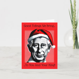 King Charles III op kerstfeestdag Feestdagen Kaart