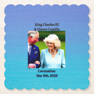 King Charles III & Queen Camilla Coronation Kartonnen Onderzetters