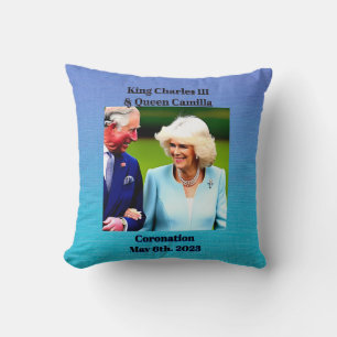 King Charles III & Queen Camilla Coronation Kussen