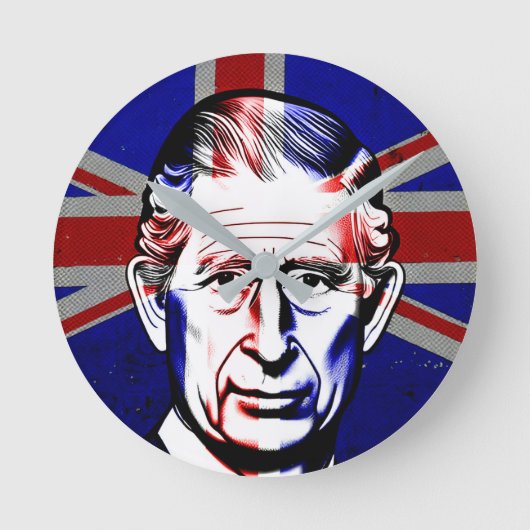 King Charles III Ronde Klok (Voorkant)