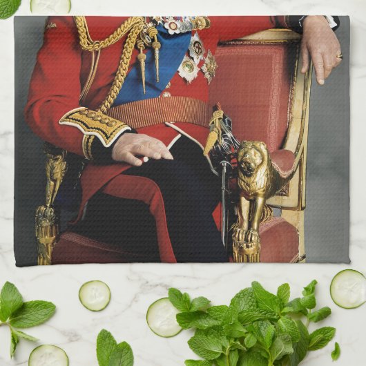 King Charles III Theedoek (Gevouwen)