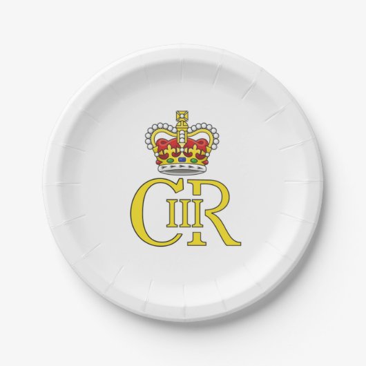 King Charles III UK paper bord - straatfeest (Voorkant)