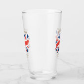 King Charles III Union Jack Flag Glas (Rechts)