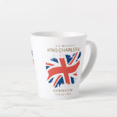 King Charles III Union Jack Flag Latte Mok (Rechterhoek)