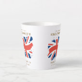 King Charles III Union Jack Flag Latte Mok (Voorkant)