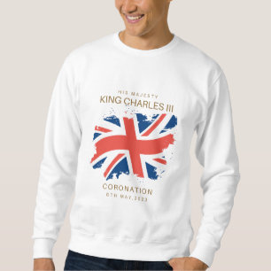 King Charles III Union Jack Flag T-Shirt