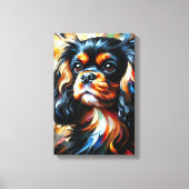 King Charles Spaniel Acryl Print Canvas Kunst (Voorkant)