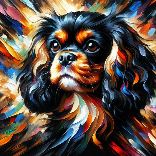 King Charles Spaniel Acryl Print Canvas Kunst