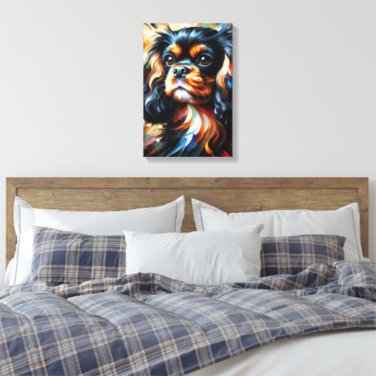 King Charles Spaniel Acrylique Impression Canvas A (Insitu(Chambre))