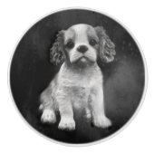 King Charles Spaniel cavalier puppy Keramische Knop (Voorkant)