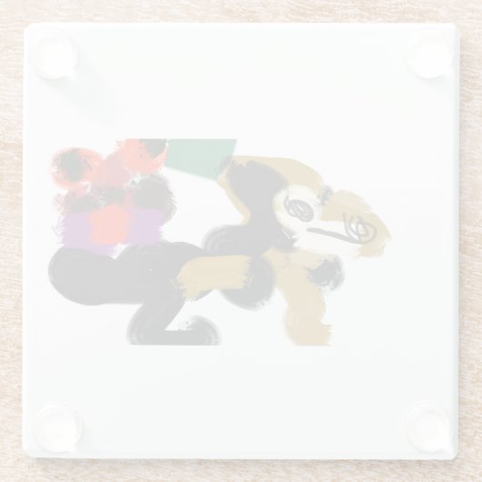 king charles spaniel glazen onderzetter (Achterkant)