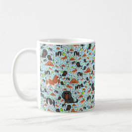 King Charles Spaniel Mok, blauw Koffiemok