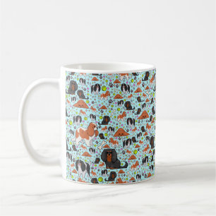 King Charles Spaniel Mok, blauw Koffiemok