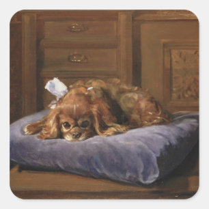 King Charles Spaniel Vierkante Sticker
