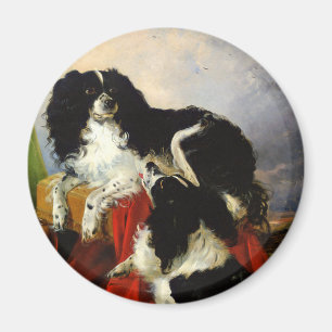 King Charles Spaniels - Dog Art - Richard Ansdell Magneet