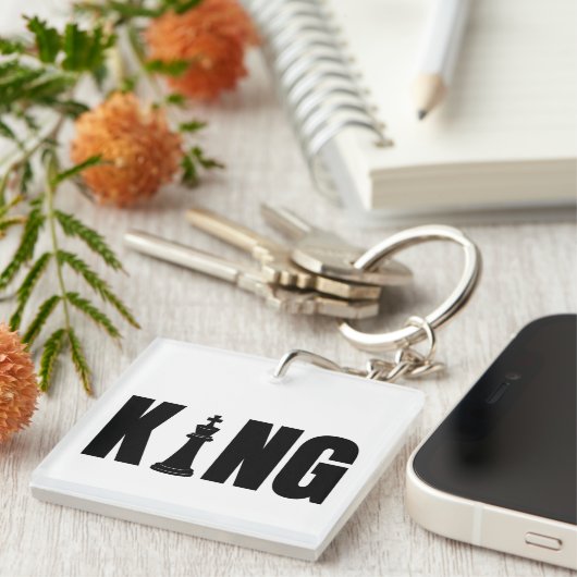 King Chess Keychain (Voorkant Rechts)