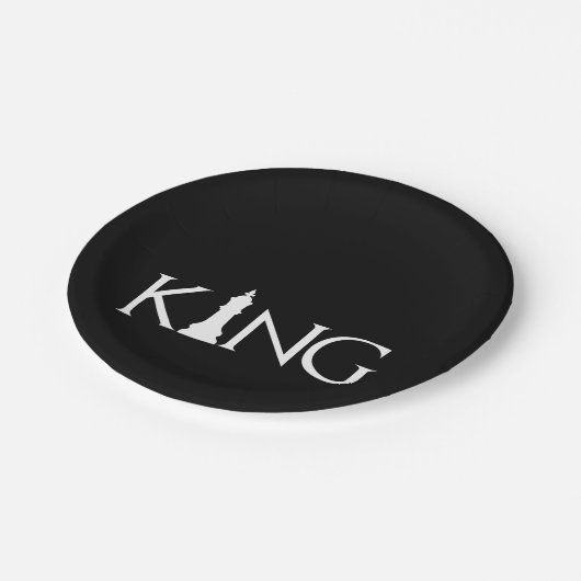 King Chess Piece Halloween Costume Chess Lover Papieren Bordje (Gekanteld)